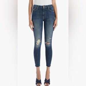 MOTHER High Waisted Looker Ankle Fray size 27 in Wicked Wildflower